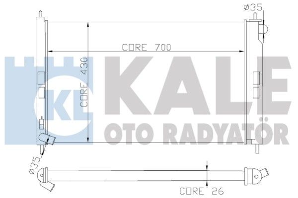 KALE OTO RADYATÖR Радиатор, охлаждение двигателя 362100